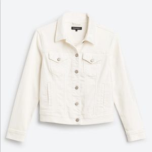 PROSPERITY Jolene Stretch Colored Denim Jacket. Size XS, Off-White.